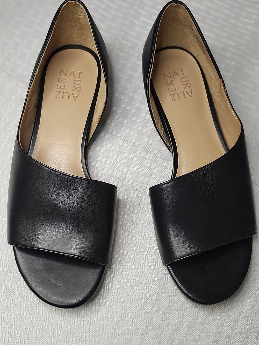 Naturalizer Womens Lucie Leather Open Toe Casual Slide size 8.5